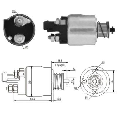 WE PARTS Magneettikytkin, käynnistin 471480158